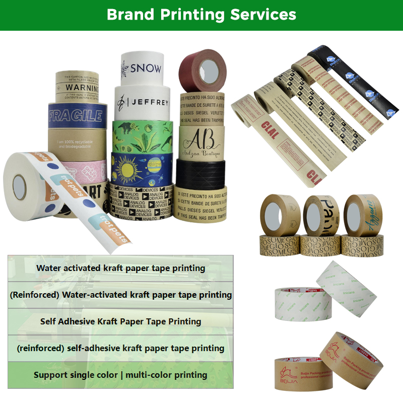 Custom Personalised Reinforced Paper Packing Tape Reinforced Water Activated Tape