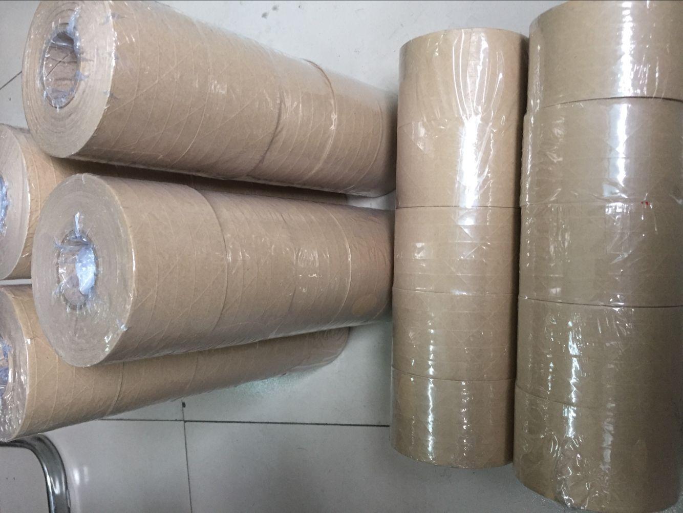 Moisture content and performance of wet water kraft paper tape