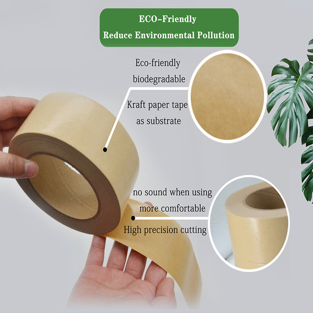 Factory Custom Self Adhesive brown Kraft Paper packing Tape